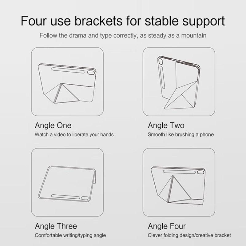 Magnetický adsorpční kryt s vícenásobným skládacím stojánkem pro Samsung Galaxy Tab S9 FE Plus S8 Ultra S7 11 12,4 14,6palcový obal na chytrý tablet