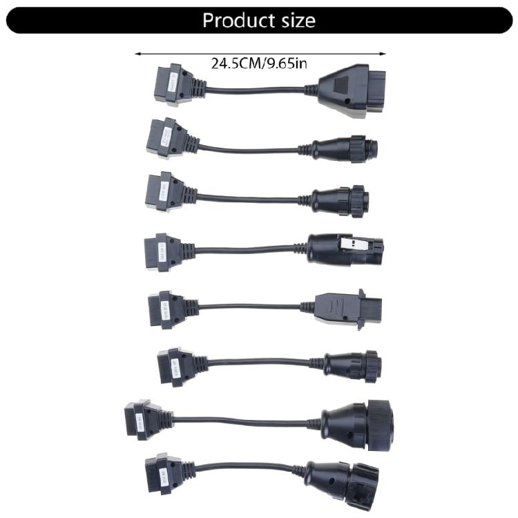 Universal Truck Diagnostic Cable Cord Adapter Converter Plastic Construction For Mechanic Tool Commercial Truck Systems