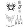 Butterfly Ghost Bow Flower Kitten English Short Sentences Multi-Picture Finger Tattoo Sticker