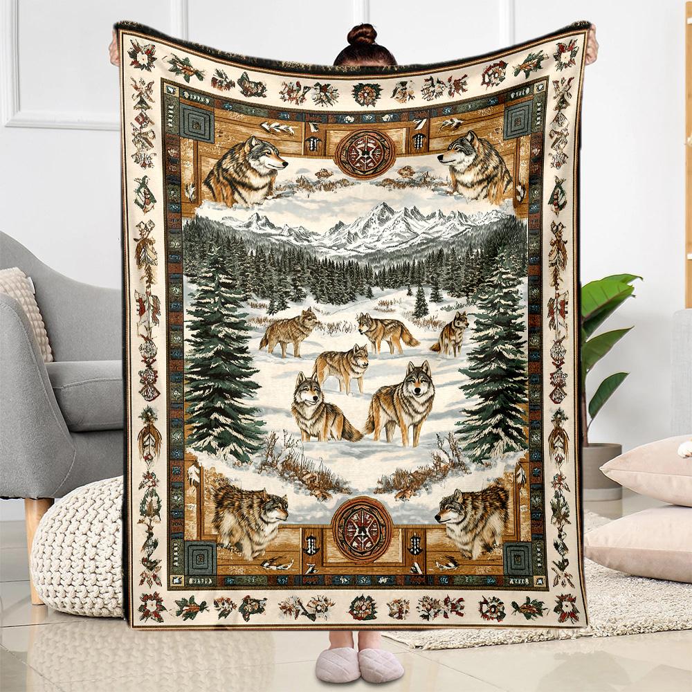 Deer In The Forest flannel,Lightweight,Flannel Blanket,Comfortable Blanket, Sofa Blanket, gift blankets,Holiday gift blanket Blankets