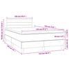 Box Spring Bed with Mattress Dark Brown 120 X 190 Cm Fabric