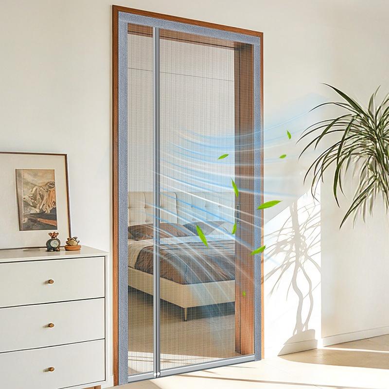Anti-Mosquito Door Screen Magnetic Auto-closing Door Curtain Self-adhesive Anti-Fly Insect Door Net Mosquito-proof Mesh