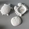 Animal Shape Mould White Turtle Storage Box Mold Crab Silicone Mould With Lid Storage Box Plaster Mold For Soap Molding Home