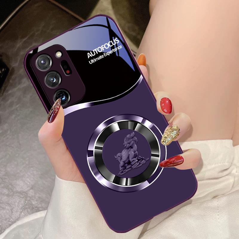 Golden Lion Black For Samsung Galaxy Note 8 9 10 PRO 20 Ultra A01 02 03 Core 04E 4G 12 13 5G Tempering Glass Phone Case