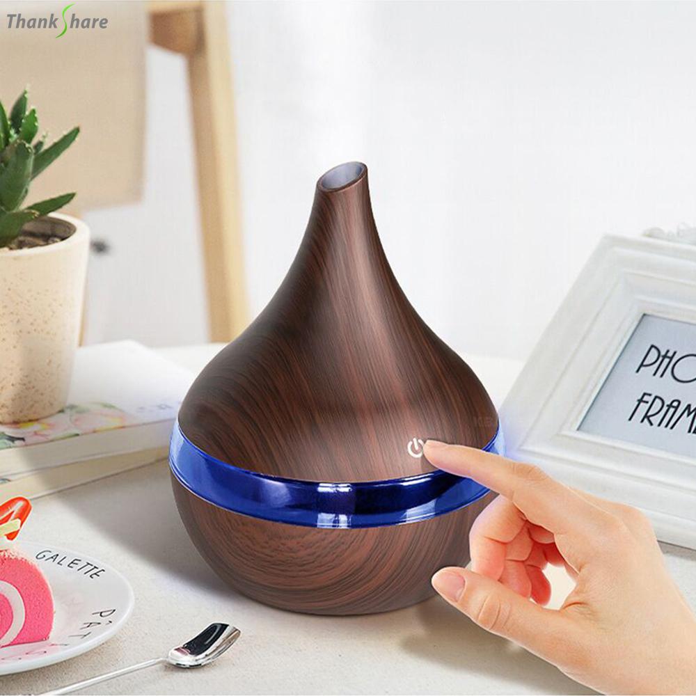 Air Humidifier Mini Ultrasonic USB Essential Oil Diffuser Purifier Aroma Anion 300ML Mist Maker for Home Car with LED Night Lamp