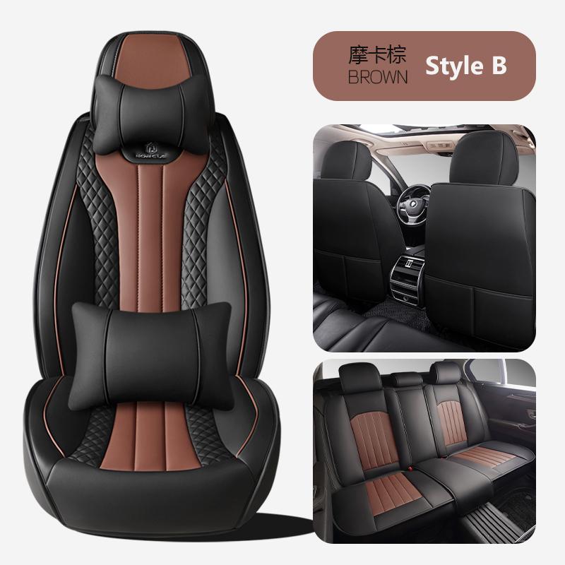 Premium Leather Car Seat Cover Four Season Universal Seat Cushion Auto Suv Truck Van All-inclusive Protector  Accessories