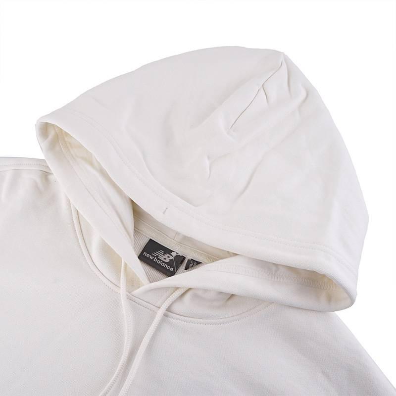 New Balance Sweatshirts Men's White Hooded Moderate Regular Unisex NCD42071-IV