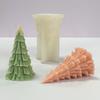 New 3D Christmas Tree Silicone Candle Mold DIY Christmas Decorative Handicrafts Gypsum Resin Cement Clay Mould Holiday Gifts
