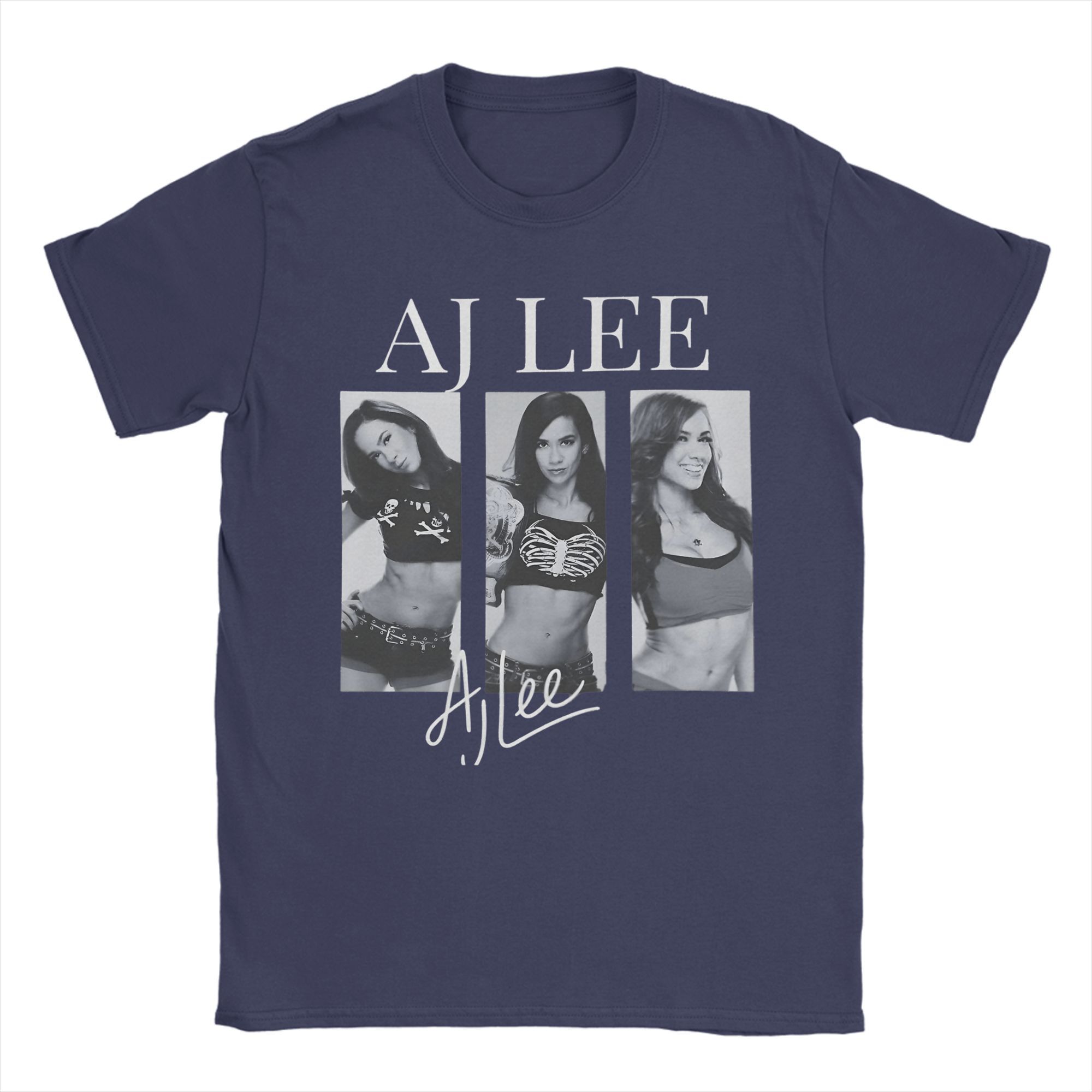 

Men AJ Lee Girl Strong Wrestling T Shirts 100% Cotton Clothes Funny Short Sleeve Round Collar Tee Shirt Birthday Gift T-Shirts XL