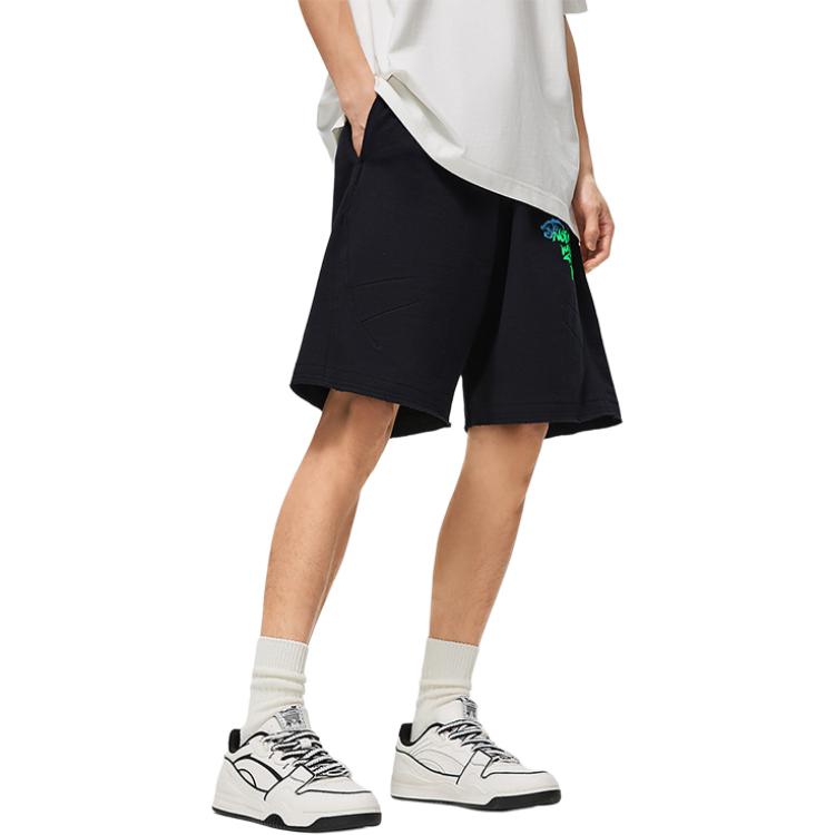 Li Ning X League Of Legends Pool Party Collaboration Letter Print Loose Casual Straight Leg Shorts Men Shorts Off-White AKST831-4