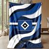 Hamburger SV Football Print Flannel Blanket, Soft Warm Lightweight Throw Blanket for Sofa Bed Camping