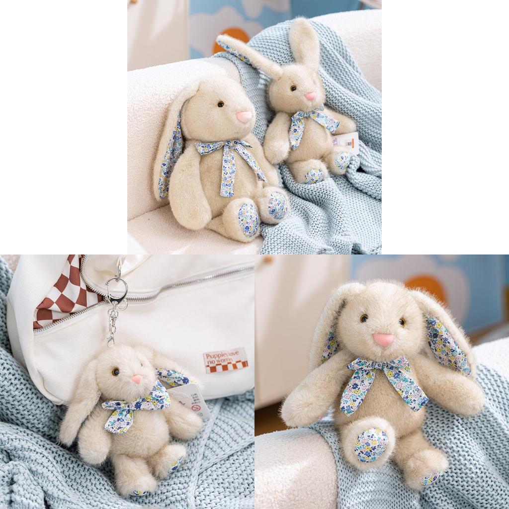 Plush Bunny Toy With Floral Design For Kids Comfort And Sleep