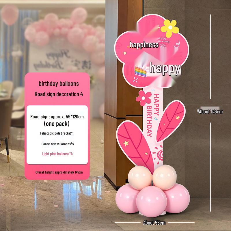 Birthday Welcome Sign & Balloon Decoration for 10-12 Year Olds, Customizable KT Board