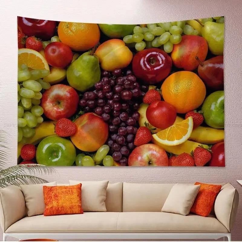 Различные фруктовые узоры, подвесная ткань, гобелен для офиса, гостиной, украшения стены дома, гобелен 100x75cm