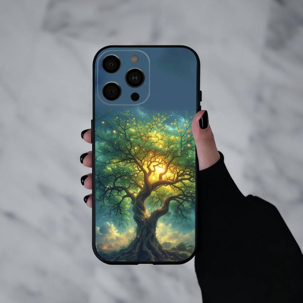 W-World L-Life Tree Mobile Phone Case For iPhone 17pro, 16,15,14,13,12,11 X XR Plus,Others Soft Black Cover