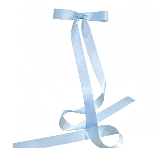 Hair Band for Women Ribbon Hair Matte Satin Clip синий