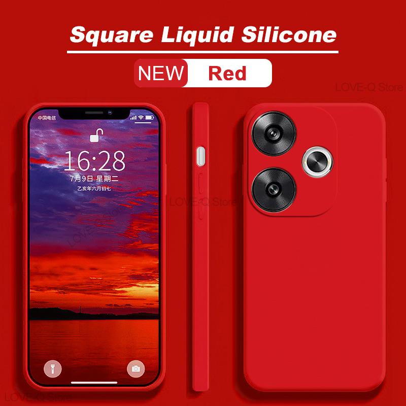 For Poco F6 F 6 PocoF6 Case Liquid Silicone Soft Cover For Xiaomi Poco F6 Poco F 6 Pro F6Pro PocoF6 Shockproof Phone Cases