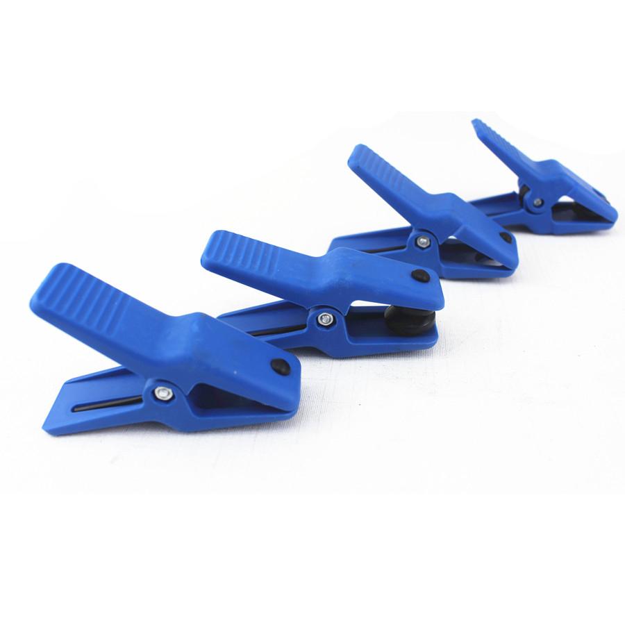 4 Stück blaue Auto-Stahlleitungsstopper für Kraftstoffverteiler/Stahlbremse/A/C-Leitung Universal