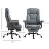 Office Chair Ergonomic Executive Chair 360 degrees Rotatable Computer Chair Height-Adjustable with Headrest and Padded Armrests with Footrest Faux