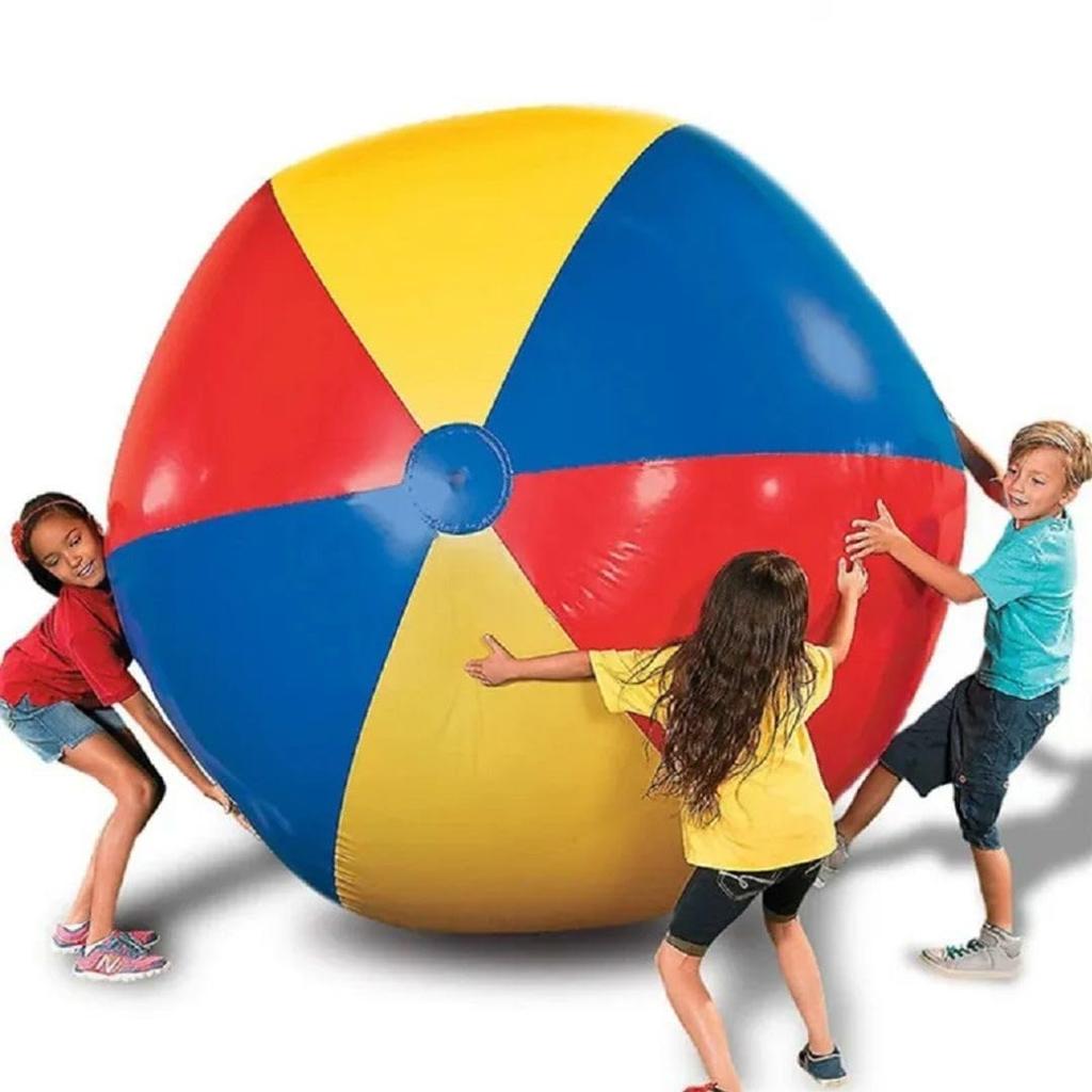 AiO JAPAN Gigantisk Strandboll, Extra Stor, Rolig för Spel, Strandsporter, Havet, Utomhus, Flod, Kalas, Pool, Volleyboll och Havssport (200 cm)