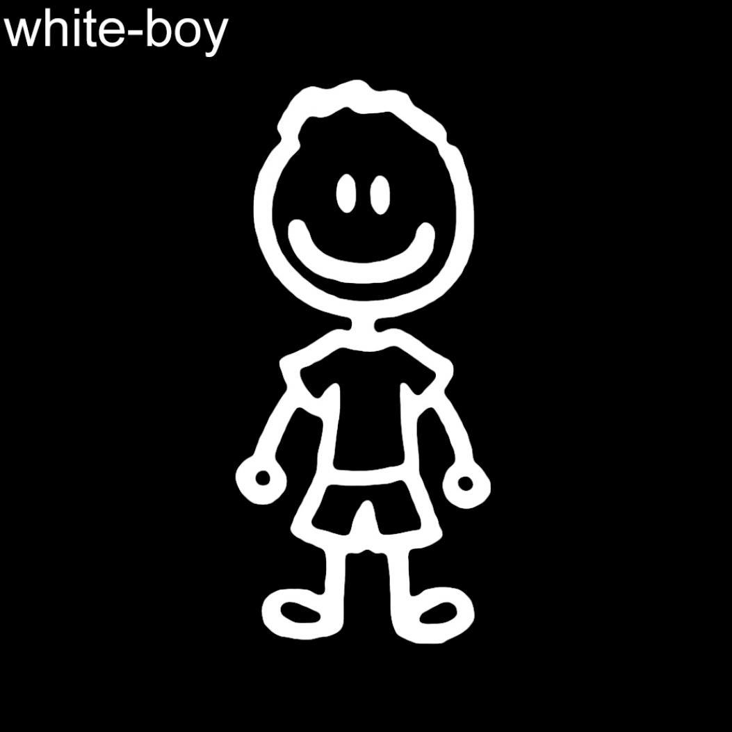 

Забавная фигурка члена семьи, собака, кошка, декор автомобиля, наклейка, наклейка для окна, двери