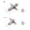 Adjustable Pivot Window Hinges Heavy-Duty Silent Rotation Mounting Hardware Anti-Rust Coating for Coastal Area Window Use