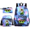 New Hacker Junior Starry Sky School Bag Three-piece Set 10 Heat Transfer Personalized Backpack Leisure Bag