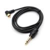 6.35mm Mono To RCA Gold Bent Tattoo Clip Power Cord