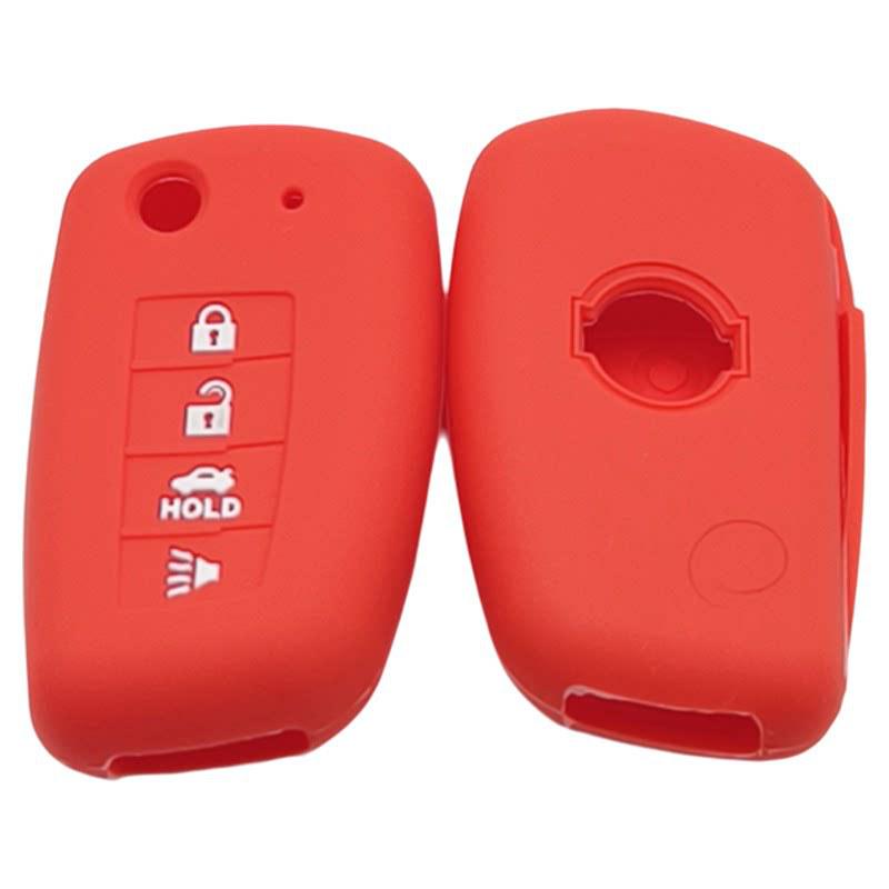Nissan 4-Button Folding Key Silicone Case for Qashqai, X-Trail, Sylphy, Bluebird, Kicks, Tiida