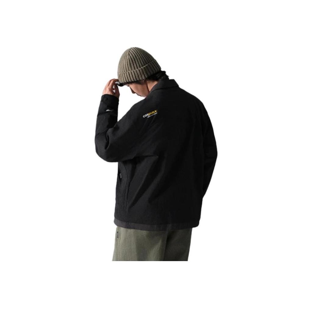 Li Ning Outdoor Series CF Water Series Solid Color Zipper Polo Loose Jacket Men jackets Black AJDU281-4