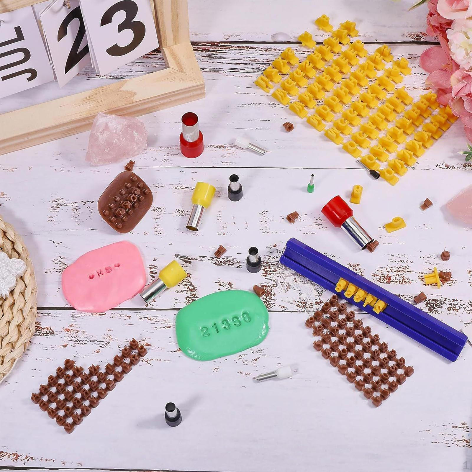 

Letter Stamps for Clay, Number Stamp Accessories DIY Craft Punch Tool Ceramic Decor Home Baking