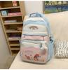 School bag new versatile high-value backpack for junior and high school students large-capacity load-reducing school bag Korean version ins cute