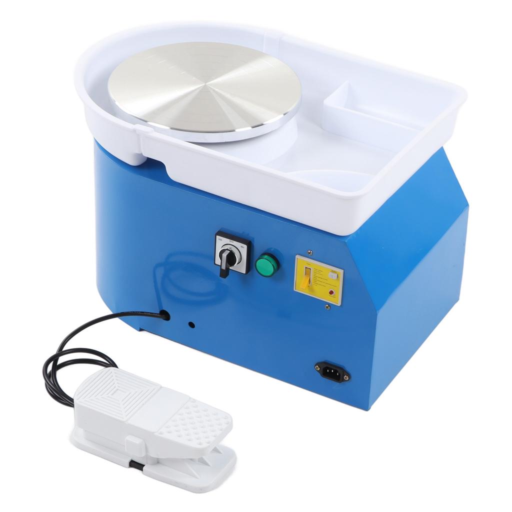 Electric Pottery Wheel Machine 250W Sky Blue Low Noise Variable Speed Brushless Compact Kids Pottery Machine AU Plug