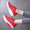 Women 'S Vulcanized Shoes Mesh Heightening Shake Shoes Flat Platform Casual Sneakers Low Top Walking Shoes Shoeslaces