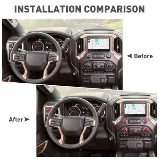 For Chevy Silverado 19+Tahoe 21+ Console Radio AC Switch Button Knob Trim Rings