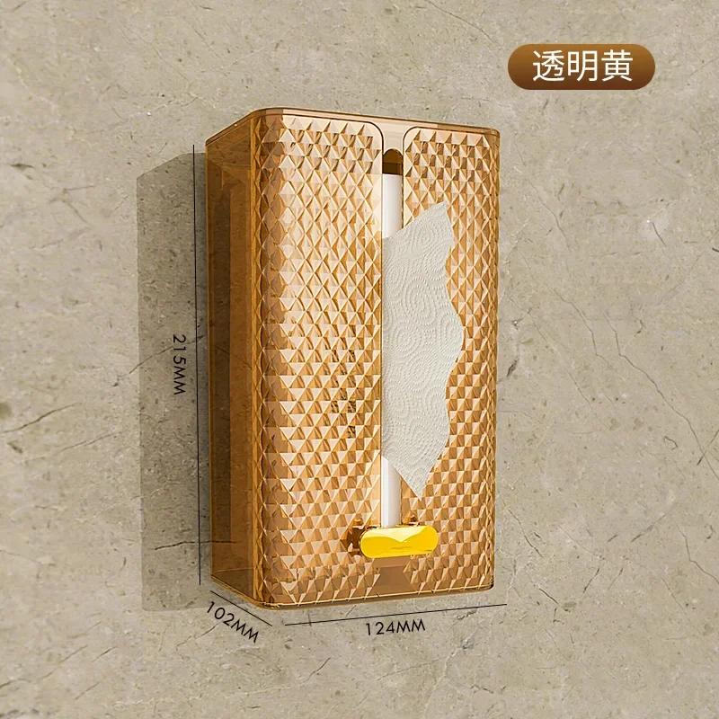 

Kitchen Office Napkin Container Baby Wipes Paper Storage Box 2025newWall Mounted Tissue Box Paper Towel Holder жовтий