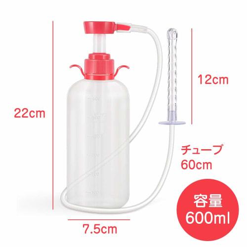 RARENESS (Japan) Multi-Purpose Cleansing Pump, 600ml (Includes 1 60cm Tube and 3 Replacement Heads), Manual Pump