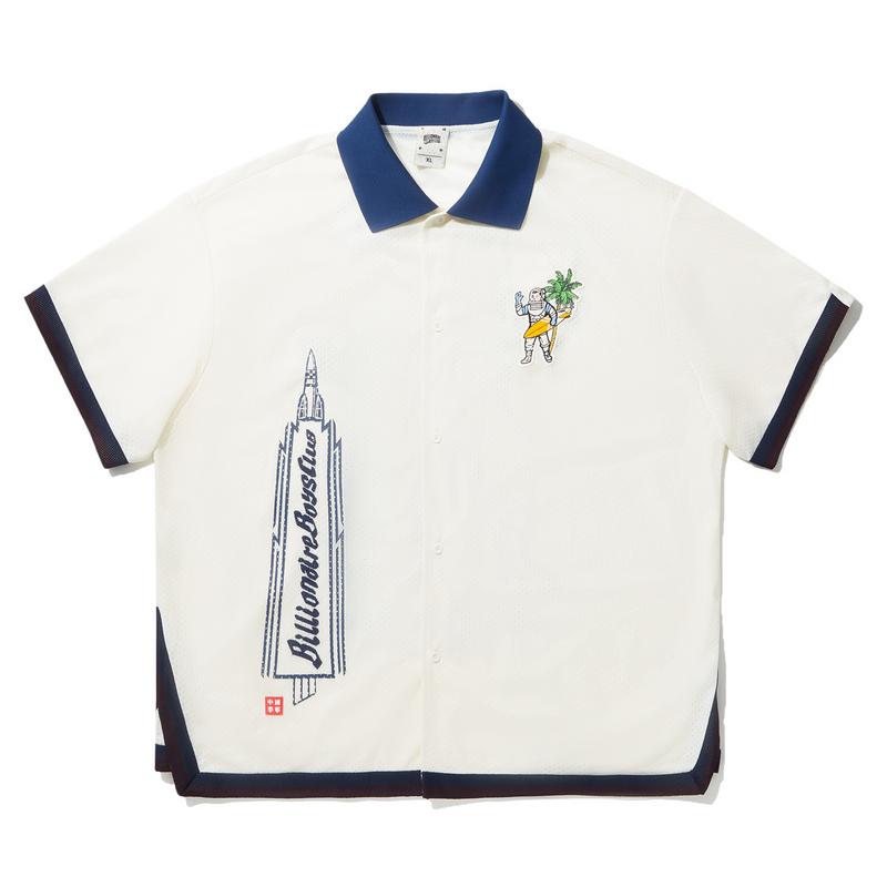 

Li Ning X Billionaire Boys Club Серия для скейтбординга Свободная трикотажная куртка-рубашка с коротким рукавом Мужская куртка Молочно-белый AFDUC15-3 M