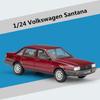 Welly 1/24 Volkswagen Santana Alloy Car Model Diecast Metal Classic Retro Vehicles Car Model Simulation Collection Children Gift