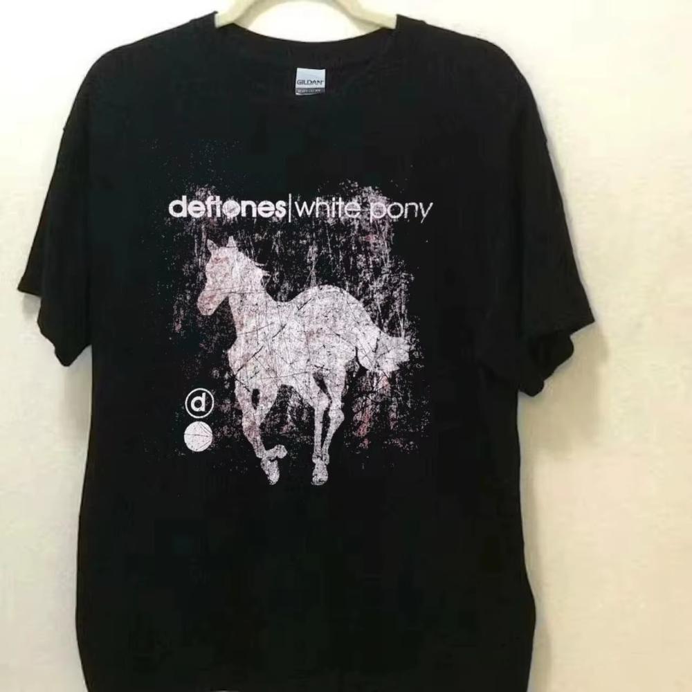 Vintage Deftones White Pony 90s Retro Style Black Short Sleeve T Shirt Unisexs T Shirts Vintage T Shirt Vintage T Shirt