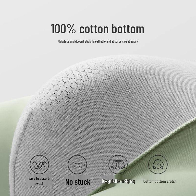 Men's Ice Silk Boxer Briefs: Plus Size, Breathable, Pure Cotton Crotch, Four-Corner Design