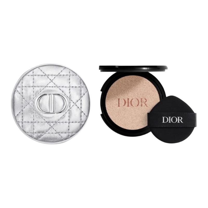 

DIOR Cushion Two-piece set: Retro Silver Plaid Air Cushion Shell + Gelatin Long-lasting Soft Mist Matte Air Cushion Core #0N 13g серебряный