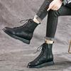 Leder Martin Stiefel 2025 Herbst und Winter neu Retro Britischer Stil Damen Schuhe erste Schicht Rindsleder Innenhöhe Ritterstiefel
