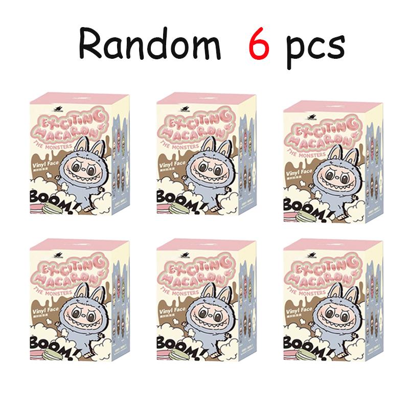 Labubu V1 V2 V3 Energy Series Heartbeat Macaron Enamel Monster Face Blind Box PVC Figurine Desktop Decoration Cute Doll Birthday Gift for Kids