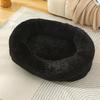 Round Plush Pet Bed for Dogs Cats Fluffy Warm Soft Circle Cushion Mat Detachable Washable Dog Sofa for Kennel Cozy Sleeping Mattress