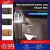 Skórzane etui na chusteczki samochodowe Uchwyt na kubek wodny Torba do przechowywania na siedzenie Do Mercedes Benz W202 W212 W126 W140 W168 W177 CLS GLE GLC GLS CLA