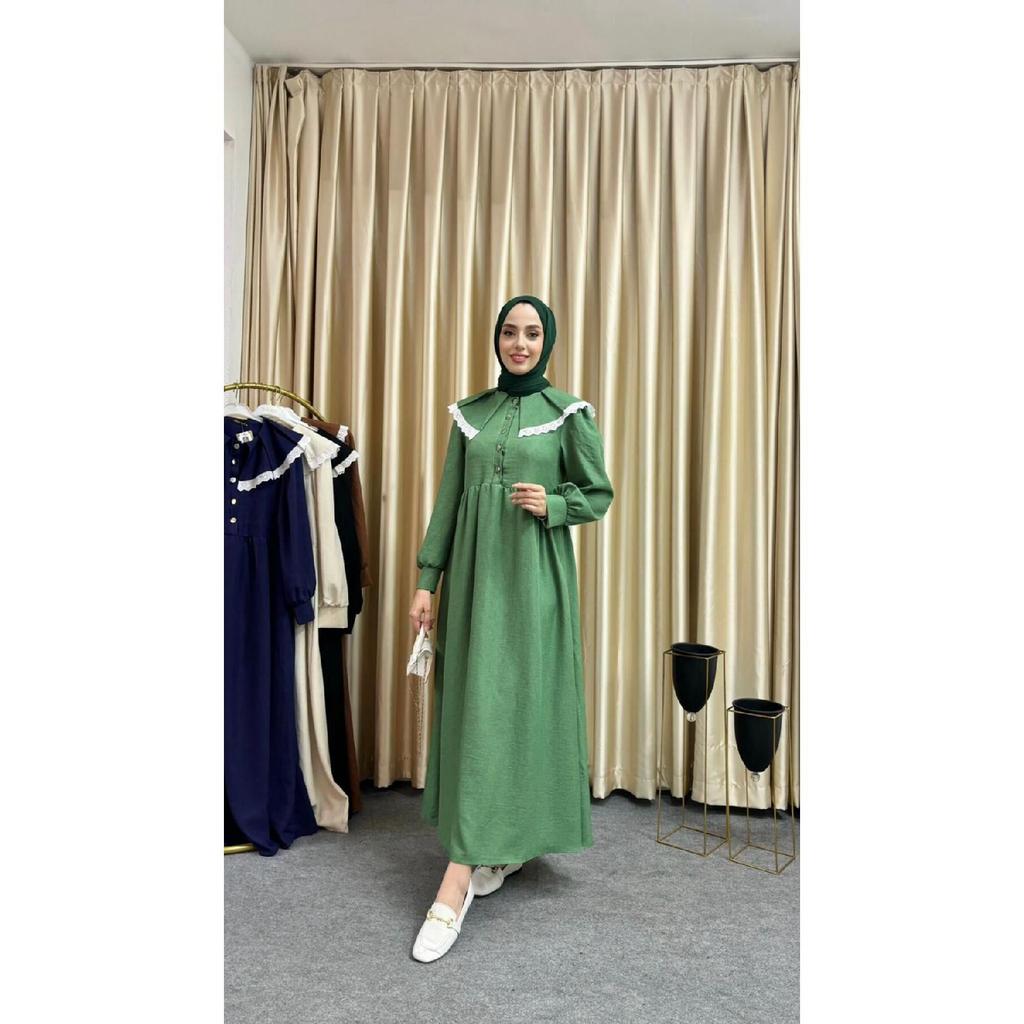 Front Patch Linen Dress