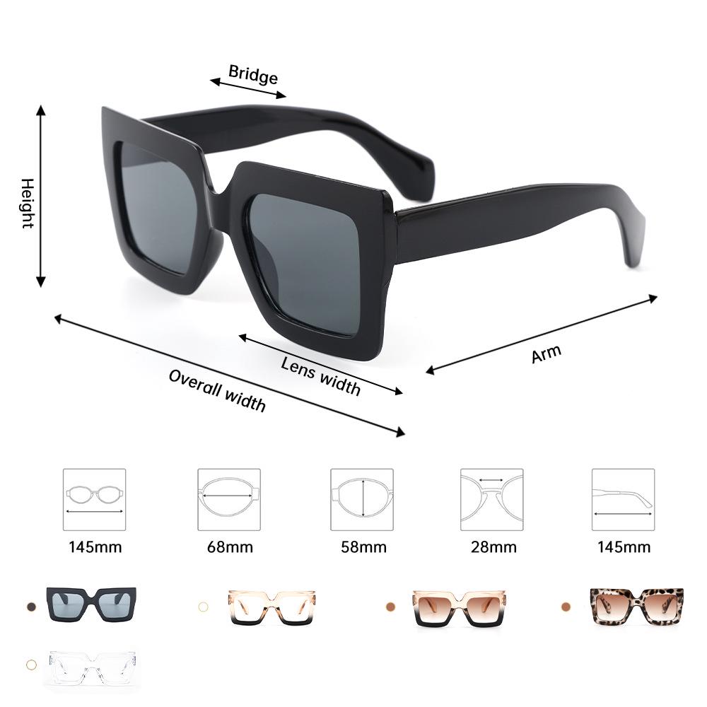 2025 Trendy Oversized Square Frame Sunglasses: Gradient Lenses for Men & Women - European & American Street Style