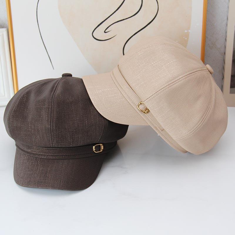 Octagonal beret children's new autumn and winter big head circumference painter hat versatile face cap