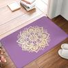 Purple and Gold Mandala Non-slip Doormat Floor Mat Water oil proof Carpet Rug for Kitchen Entrance Home Bathroom Footpad Mats
